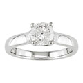 14k White Gold 1ct TDW Round Diamond Solitaire Ring (I-J, I2-I3)