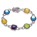 Sterling Silver Multi-Color CZ Bracelet
