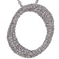 Sterling Silver Signature O Pave CZ Pendant