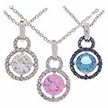 Sterling Silver Round CZ Pendant