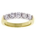 14k Gold 1ct TDW Round Diamond Five-Stone Ring (G-H, I1)