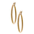 14k Gold High Polish Hoop Earrings