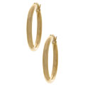 14k Gold High Polish Hoop Earrings