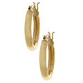 14k Gold High Polish Hoop Earrings