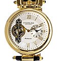 Stuhrling Original Emperor Men's Open Heart Dual Time Watch