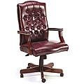 Traditional High-back Executive Oxblood Swivel Chair