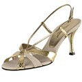 Dolce & Gabbana Metallic Leather Slingback Heels