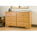 Montego Maple Condo-sized 6-drawer Dresser