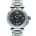 Cartier Pasha C35 Men's World Timer Steel Watch