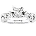 14k White Gold 1ct TDW Princess Diamond Engagement Ring (H-I-J/ I1-I2)