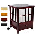 Handmade Hokkaido End Table Lamp with Drawer (China)