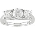 14k White Gold 2 ct TDW Round Diamond Three Stone Ring (G-H-I, I1-I2)