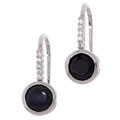 Sterling Silver Black Cubic Zirconia Earrings