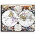 New World Map, 17th Century Stretched Canvas Art