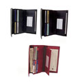 Leather 3-pocket Checkbook Wallet