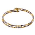 14k Two-Tone Gold Spiral Snake Bangle