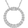 14k White Gold 1/4ct Diamond Circle Pendant