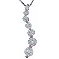14k White Gold 1ct TDW Diamond Journey Necklace