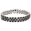 Sterling Silver Genuine Sapphire 3 Tier Bracelet