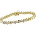 14k Yellow Gold 4ct TDW Diamond Tennis Bracelet