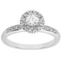 14k White Gold 1/2ct TDW Round Diamond Engagement Ring