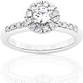 14k White Gold 1/2ct TDW Round Diamond Engagement Ring