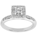 14k White Gold 1/2ct TDW Princess Diamond Engagemet Ring (H-I, I1)