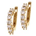 14k Yellow Gold Moissanite Hoop Earrings