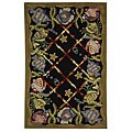 Hand-hooked Goldfish Wool Area Rug (2'6 x 6')