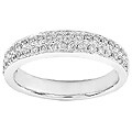 14k White Gold 1/2ct TDW Round Diamond Pave Band (H-I, I1-I2)