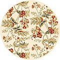 Lyndhurst Ivory Floral Area Rug (5' Round)