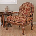 Salon Burgundy Brocade Chair