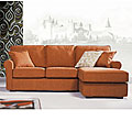 Chelsea Petite Rust Sectional Sofa