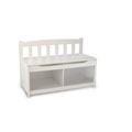 White Clear Front Toy Bench