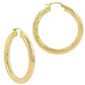 18k Gold over Sterling Silver Hoop Earrings