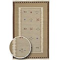 Hand-woven Padova Brown Wool Runner Rug (2'7 x 5')
