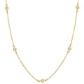 18k Gold over Silver CZ By the Yard Necklace