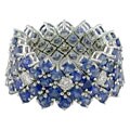 18k White Gold 7/8ct Diamond Sapphire Ring