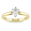 14k Gold 1/2ct TDW Pear Diamond Solitaire Ring (G-H-I, I1-I2)