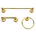 Fontaine Three Piece Polished Brass Bathroom Accessory Set