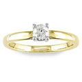 14k Gold 1/3 ct TDW Round Diamond Solitaire Ring (H-I-J, I1-I2 )