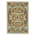 Hand-hooked Aubusson Fruit Ivory/Blue Wool Rug (1'8 x 2'6)