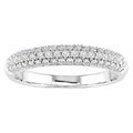 14k Gold 1/2 ct Round Pave Semi Eternity Diamond Band (H-I-J / I1-I2)