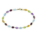 10k Gold and Multi Gemstone Bracelet