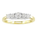 14k Gold 1/2ct TDW Round Diamond Five-Stone Ring (H-J, I1-I2)