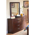 Parkside Espresso Dresser and Mirror