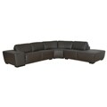 Maren Dark Brown Leather Sectional Sofa