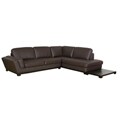 Carson Dark Brown Leather Sectional Sofa