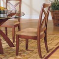 Sutton Cherry X-back Side Chairs (Set of 2)