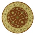 Hand-tufted Manchester Rust Wool Rug (5' Round)